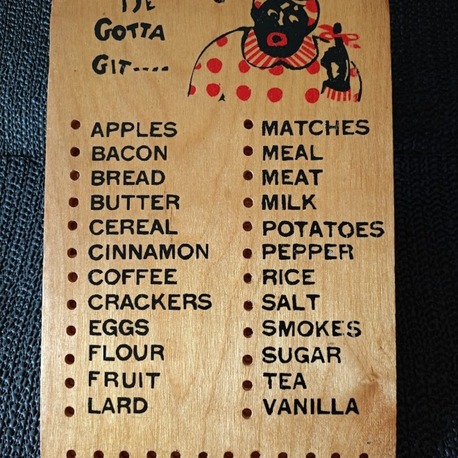 MUTFAK HATIRLATMA PANOSU. " I'SE GOTTA GIT "