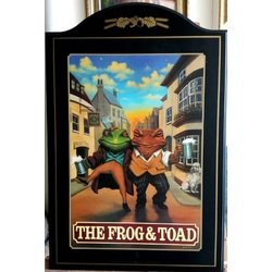 İNGİLİZ PUB RESMİ. THE FROG and TOAD VİNTAGE, DEKOR, KOLEKSİYON.