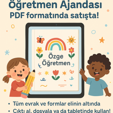  Okul Öncesi Öğretmen Ajandası – Dijital PDF Versiyonu