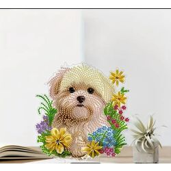 ELMAS MOZAİK KÖPEK MASA SÜSÜ 