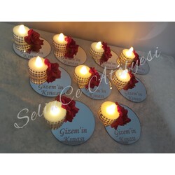 Led Beyaz Mum Aynalı