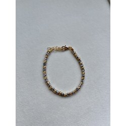 Gold/Silver Zirkon Bileklik