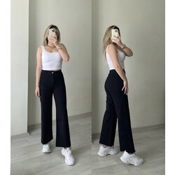Orj Marka Siyah Ultra Yüksek Bel Bol Paça Jean