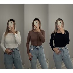 Zara Dikiş Detaylı Crop Bluz