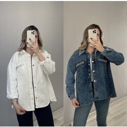 Taşlı Denim Ceket