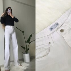 ZR Beyaz Wide Leg Jean 