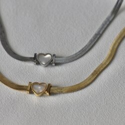 Kalp Charm Kolye | Çelik