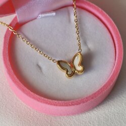 Minimal Kelebek Kolye | Çelik