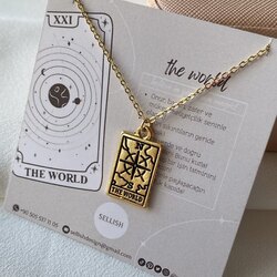 The World Tarot Kartı Kolye