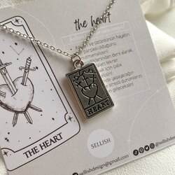 Heart Tarot Kartı Kolye