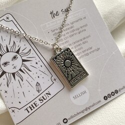 The Sun Tarot Kartı Kolye