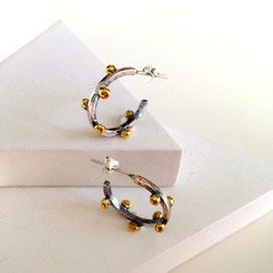 Çapraz Nokta Küpe- Cross Dot Earring (ARC-K09)
