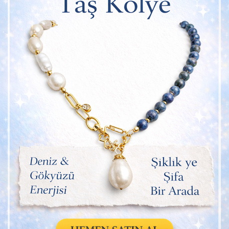 ŞİFALI  KOLYESİ İNCİ DENİZ MAVİSİ