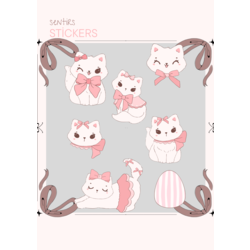 Coqutte Kedi sticker seti