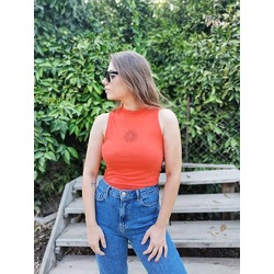 turuncu önü detaylı bodysuit