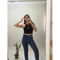 halter yaka crop 