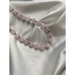 Pembe quartz kolye 