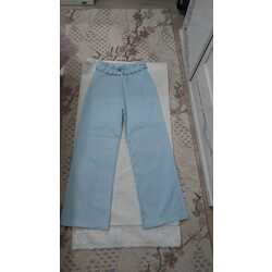 Likralı beli pile kemerli pantolon