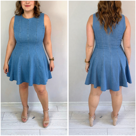 Çan Model Likralı Jean Elbise