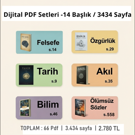 “Dijital PDF Setleri – 14 Başlık / 3434 Sayfa”