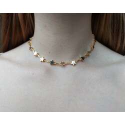 gold yıldız choker