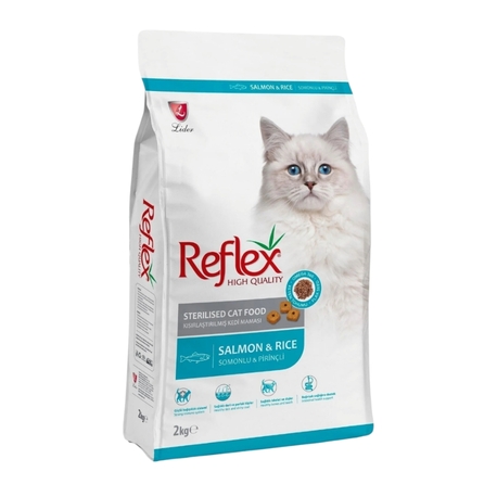 Refleks Yüksek Kalite Kısır Kedi Maması – Somonlu & Pirinçli (2 kg)