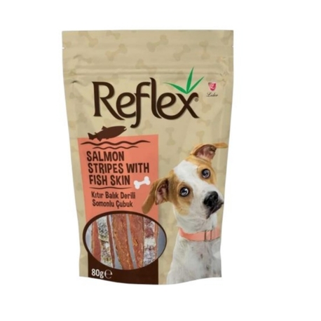 Reflex Somonlu Balık Derili Köpek Ödül Çubuğu – 80 g