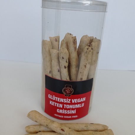 Glutensiz Vegan Keten Tohumlu Grissini