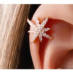 Kutup Yıldızı earcuff(Kıkırdak küpe)Delik gerektirmez 