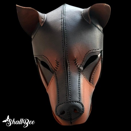 Deri Doberman Maske