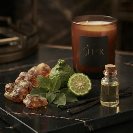 Sheer Luxury Aurawood Serisi %100 Doğal Soya Wax Cam Mum