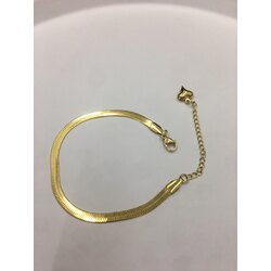 Çelik İtalyan zincir bileklik gold 
