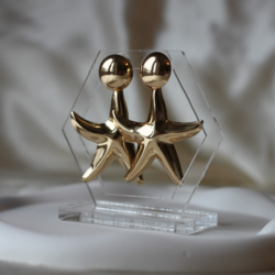 Gold Yıldız Küpe