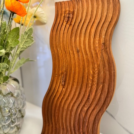 İskandinav Dalgalı Model Ahşap Sunumluk (38x16,5 cm)