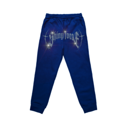 Shiny Force Darkness Blue Rhinestone Sweatpant