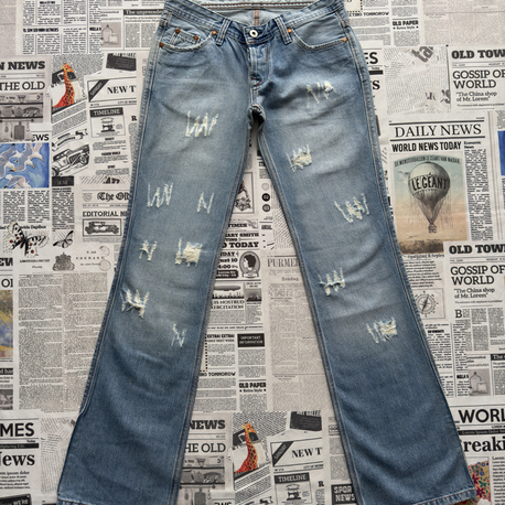 Replay Düşük Bel Distressed Kadın Kot Pantolon