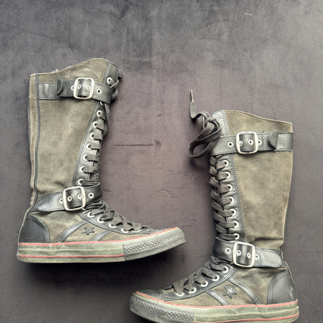 Converse Kahverengi Deri Kemer Detaylı Çizme Bot