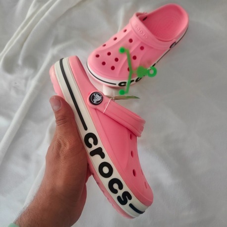 Crocs Bayaband Pembe Siyah Kadın Terlik 