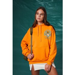 Kapüşonlu Baskılı Sweatshirt