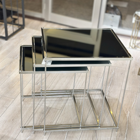 ZARİF Zigon Gümüş Metal Füme Ayna 