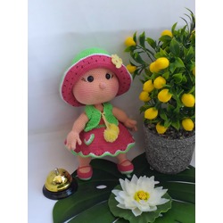 Karpuz kostümlü kızımız 30 cm