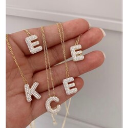 ZİRKON HARF KOLYE