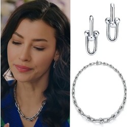 Tiffany Hardwear set (kolye ve küpe)