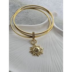 3'lü Ajda Bilezik ve Güneş Yıldızlar Charm