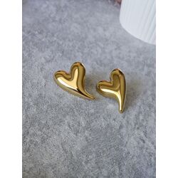 Gold Kalp Küpe