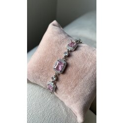 PEMBE TAŞLI BAGET BİLEKLİK