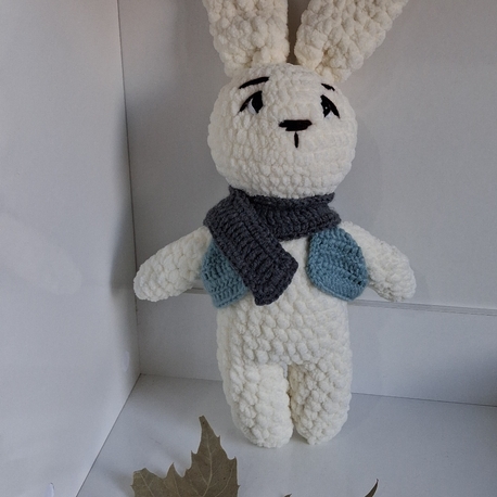 Atkılı Amigurumi Tavşan | El Yapımı Kadife Oyuncak | Özel Tasarım Tavşan Bebek Hediyesi
