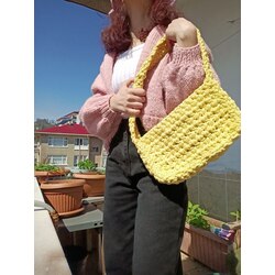 sarı cıvıl cıvıl baget çanta