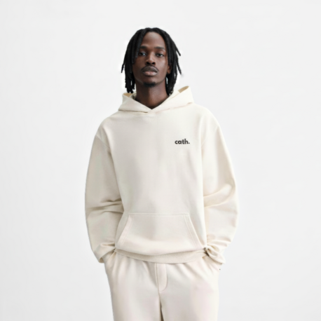 Cath Nakışlı Oversize Hoodie