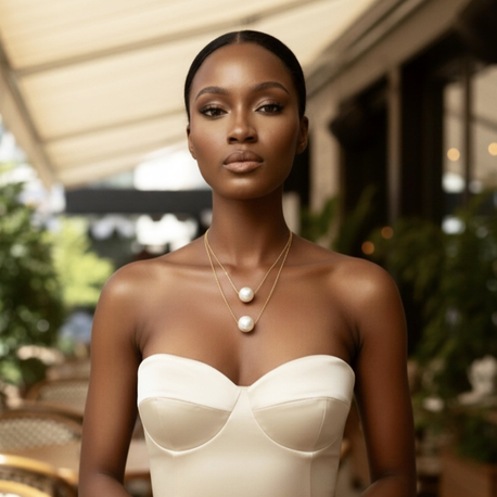 SEA TREASURE – PEARL DROP LAYER NECKLACE